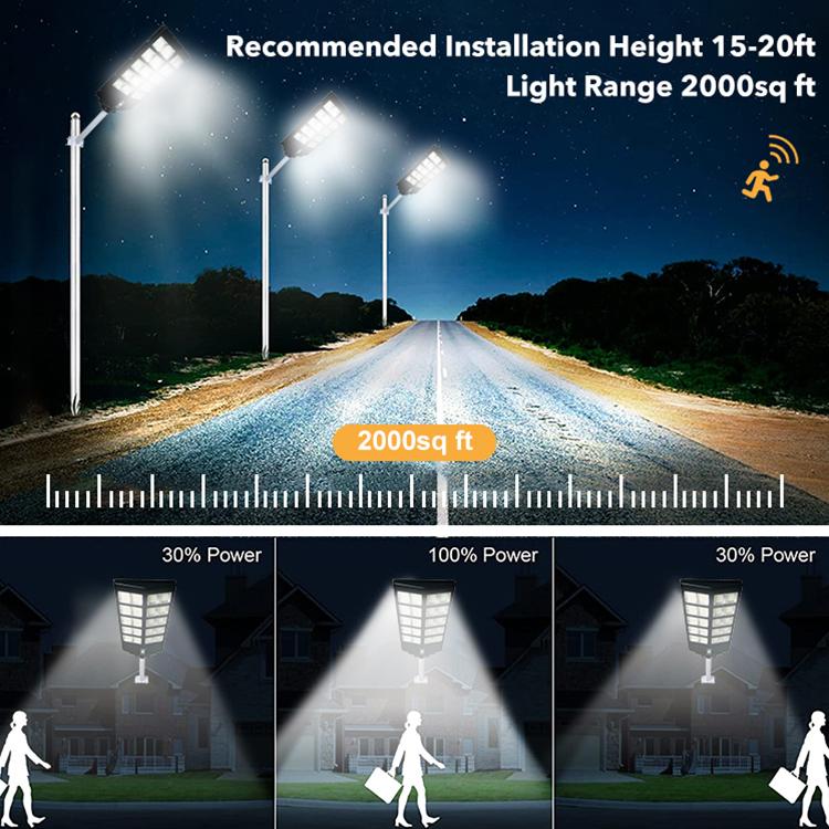2022 Best Selling Outdoor Waterproof IP65 Road Lamp Integrated 200W 250W 300W 400W All in One LED Solar Street Light
