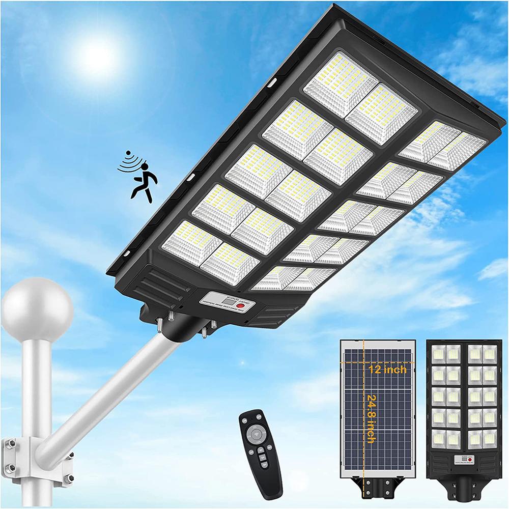 HOFOLED Aluminum Solar Street Light With Remote Control Outdoor IP65 Waterproof 600W 800W 1000W Solar Street Light