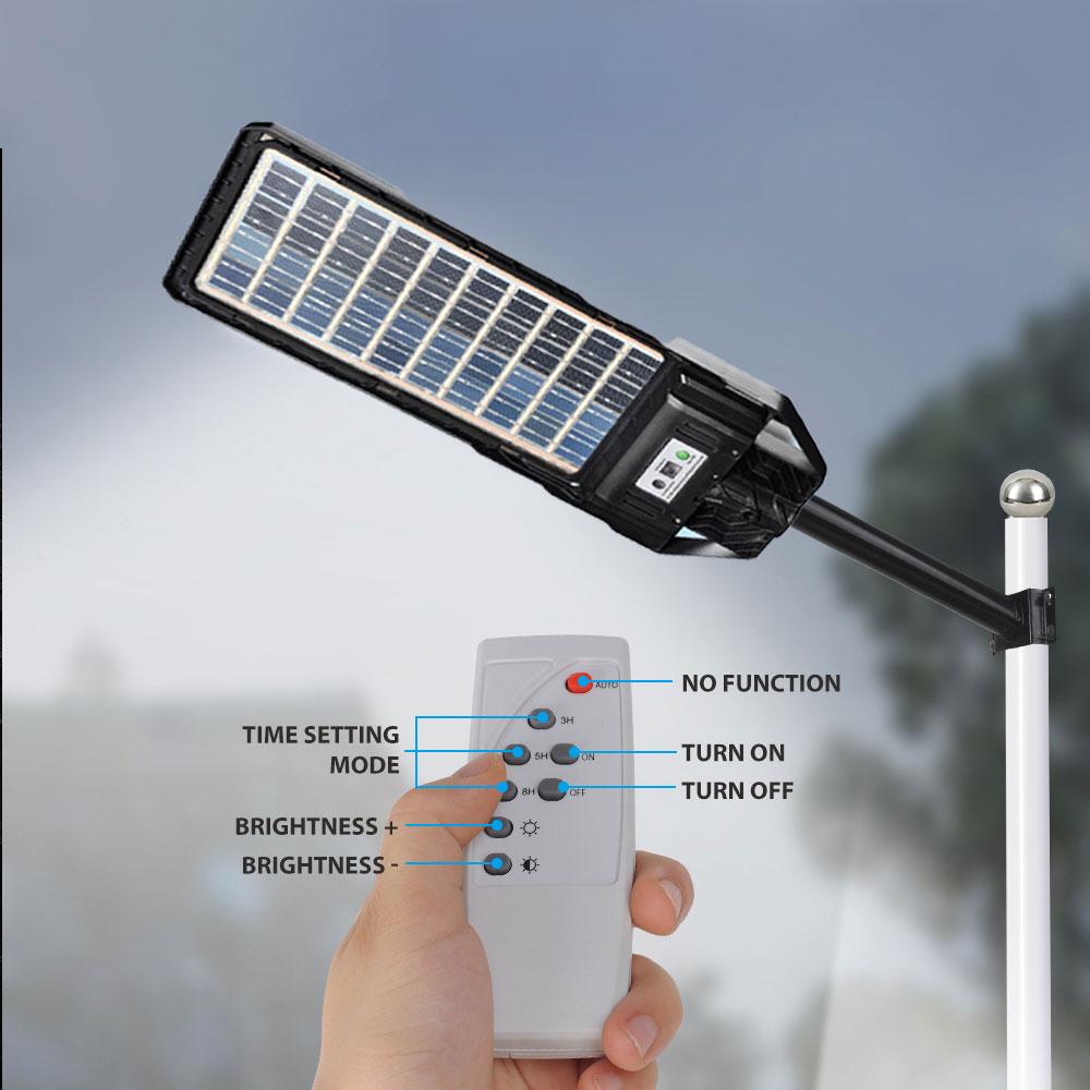 500 Watts ip65 Solar Powered Street Light All In One Lampadaire Solaire Automatic Waterproof Outdoor Lamp