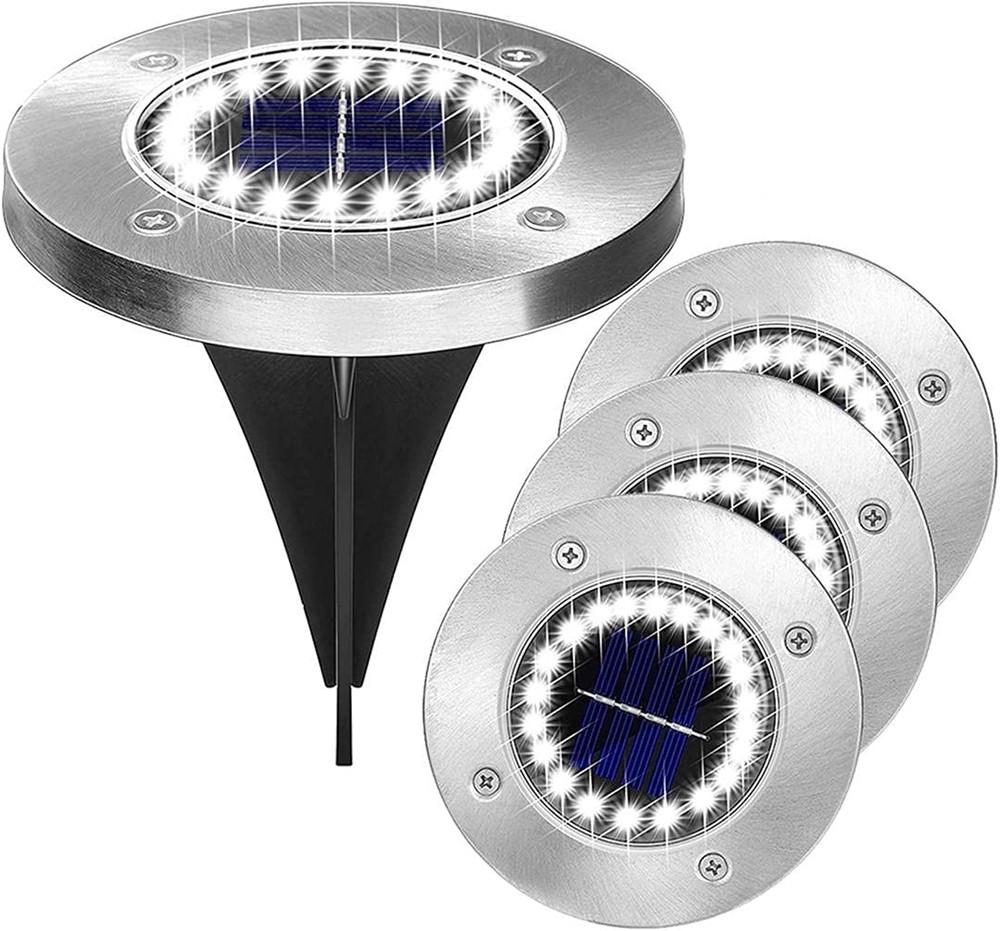 Solar Lights For Outdoor Garden Led Landscape Light / Pathway Lights, Bright White, Waterproof,Stainless Steel