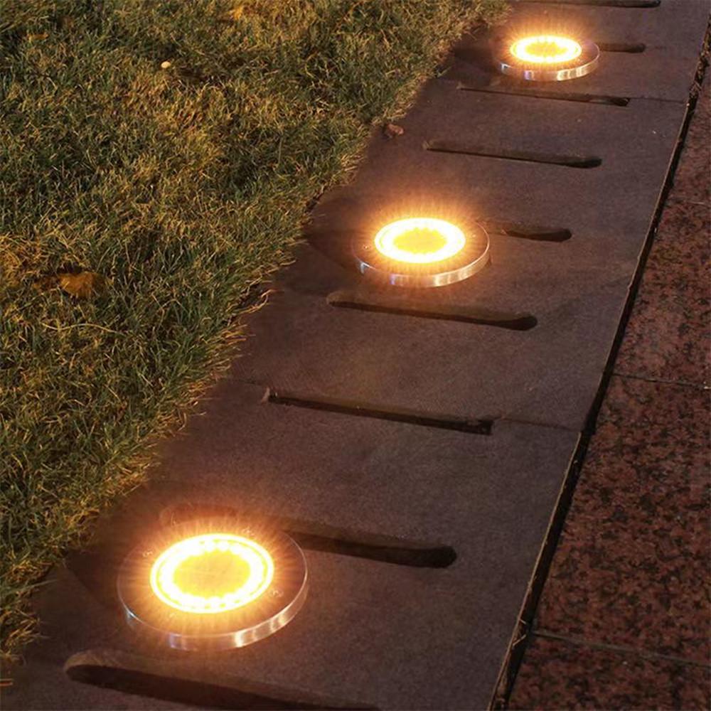 Solar Lights For Outdoor Garden Led Landscape Light / Pathway Lights, Bright White, Waterproof,Stainless Steel