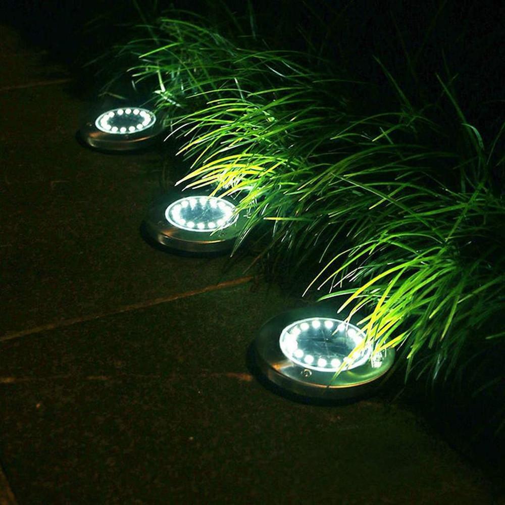 Solar Lights For Outdoor Garden Led Landscape Light / Pathway Lights, Bright White, Waterproof,Stainless Steel