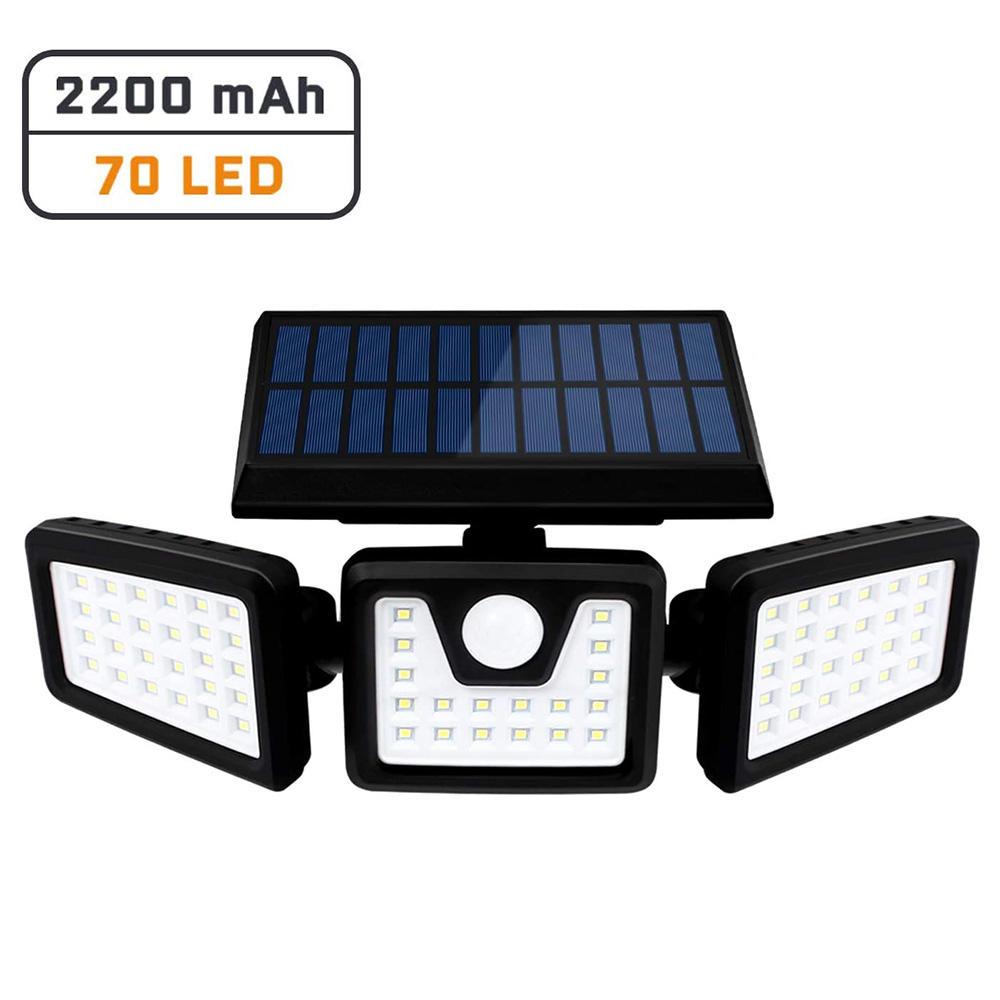 70 led solar powered led garden fence motion sensor wall light security lights outdoor IP65 waterproof wall mounted solar lights