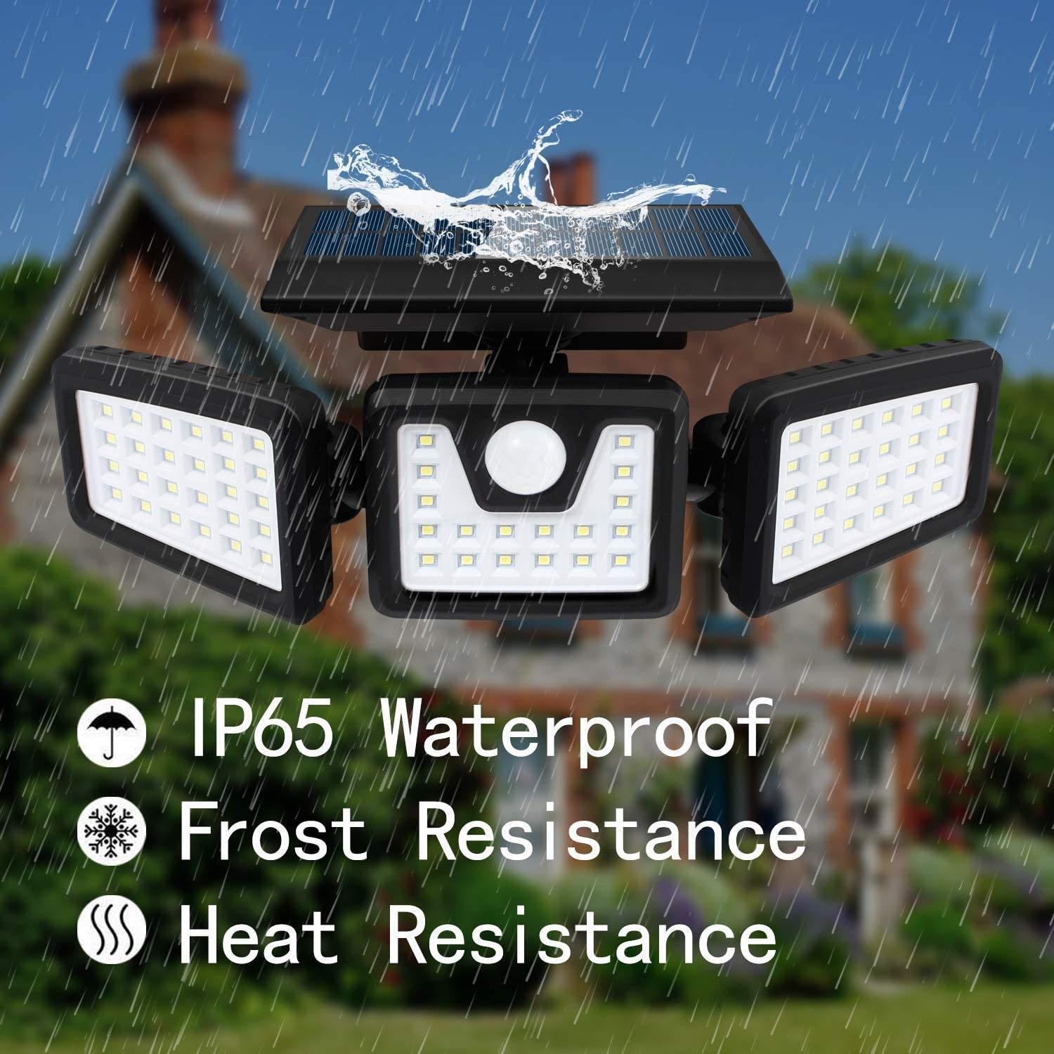 70 led solar powered led garden fence motion sensor wall light security lights outdoor IP65 waterproof wall mounted solar lights