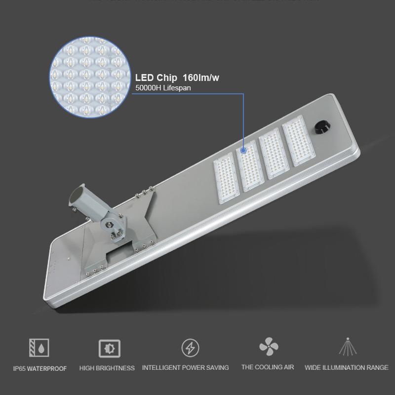 Ip65 Outdoor Lamp Waterproof Streetlight Smd 50w 100w 150w 200w 250w 300w Integrated All in One Led Solar Street Light
