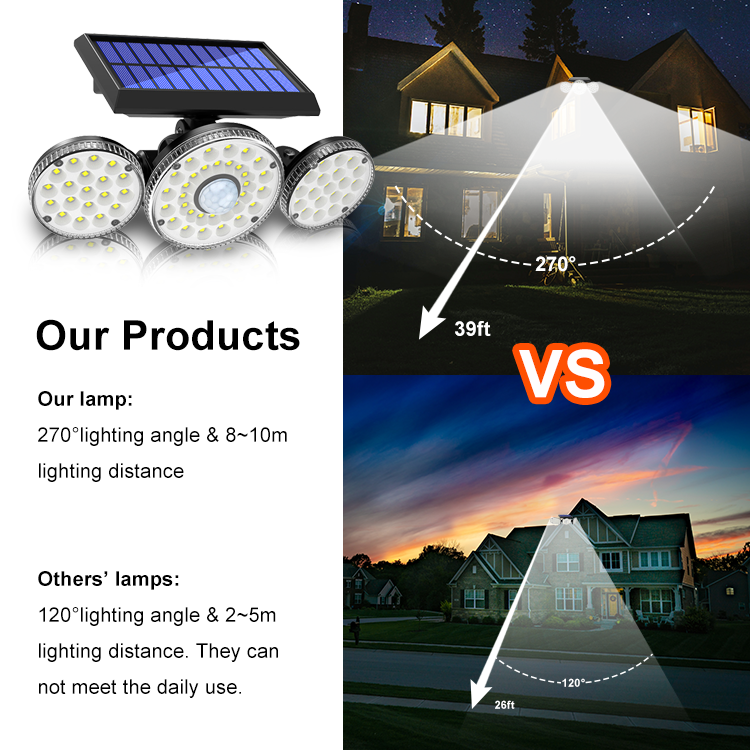 IP65 Waterproof Home LED Solar Light Motion Sensor Outdoor Solar Security Wall Light Solar Light