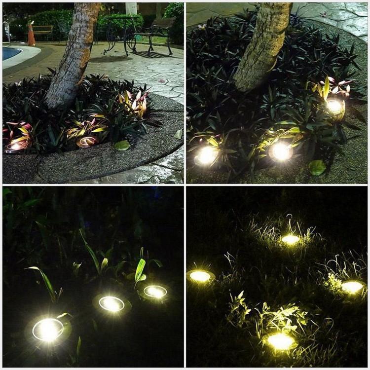 wholesale 8 LED Solar Path Garden Landscape light Waterproof Solar Led Buried Lights Deck Lamp Outdoor Under Ground Lawn Light